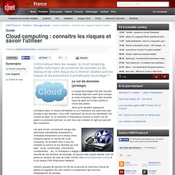 Cloud computing : connaître les risques et savoir l'utiliser