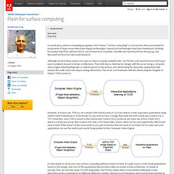 Flash for surface computing