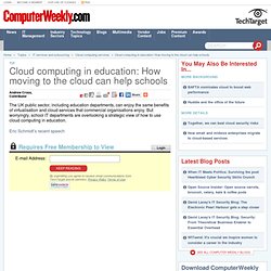 Cloud computing in education: How moving to the cloud can help schools