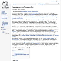 Human-centered computing (discipline)