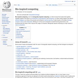 Bio-inspired computing