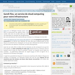 Gandi Flex, un service de cloud computing pour votre infrastructure web