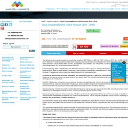 Cloud Computing Market: Global Forecast (2010 – 2015), Market Research Report: MarketsandMarkets