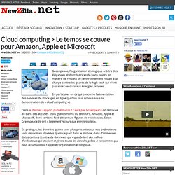 Cloud computing > Le temps se couvre pour Amazon, Apple et Microsoft