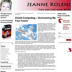 Cloud Computing – Overcoming My Fear Factor