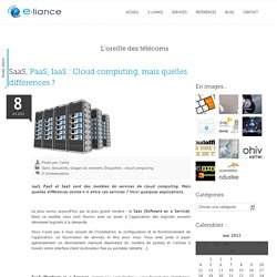 SaaS, PaaS, IaaS : Cloud computing, mais quelles différences ? - e-liance e-liance