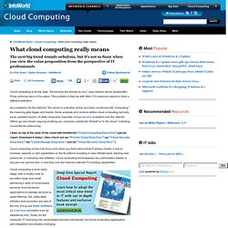 What cloud computing really means