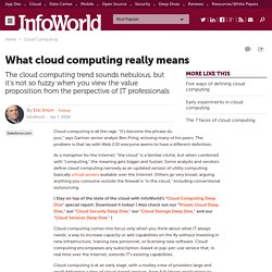 What cloud computing really means