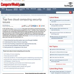 Top five cloud computing security issues