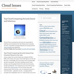 Top Cloud Computing Security Issues and Solutions / Cloud Issues