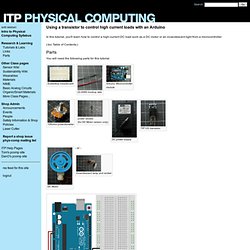 Tutorials / Using a transistor to control high current loads with an Arduino