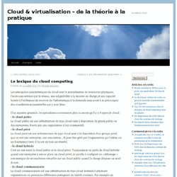 Cloud & virtualisation – de la théorie à la pratique