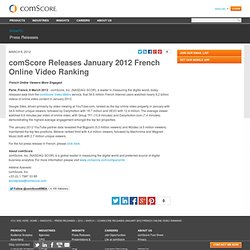 Releases January 2012 French Online Video Ranking