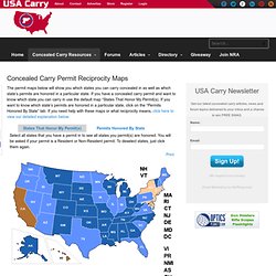 Concealed Carry Permit Reciprocity Maps