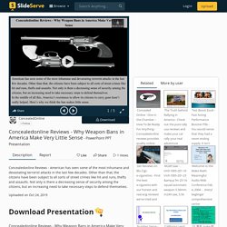 Concealedonline Reviews - Why Weapon Bans in America Make Very Little Sense PowerPoint Presentation - ID:8758438