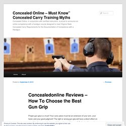 Concealedonline Reviews – How To Choose the Best Gun Grip