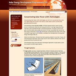 Concentrating Solar Power (CSP) Technology