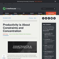 Productivity is About Constraints and Concentration