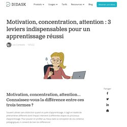 Motivation, concentration, attention : 3 leviers indispensables pour un apprentissage réussi