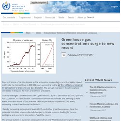 Greenhouse gas concentrations surge to new record