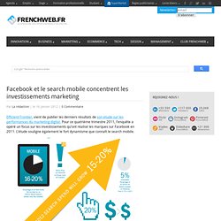 Facebook et le search mobile concentrent les investissements marketing