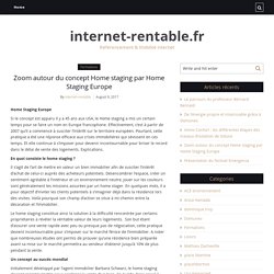 Zoom autour du concept Home staging par Home Staging Europe - internet-rentable.fr