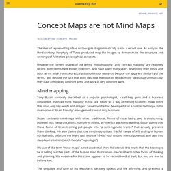 Concept Maps are not Mind Maps – owenkelly.net