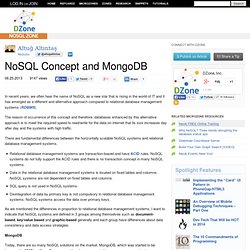 NoSQL Concept and MongoDB