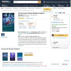 The Concept of Utopia (Ralahine Utopian Studies): Amazon.co.uk: Ruth Levitas: 9781906165338: Books