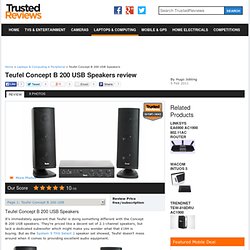 Teufel Concept B 200 USB Speakers review - page 3 - Multimedia reviews - TrustedReviews