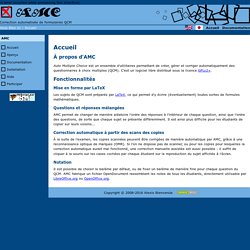 AMC - Conception et correction automatique de QCM - Accueil