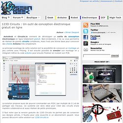 123D Circuits : Un outil de conception électronique gratuit en ligne