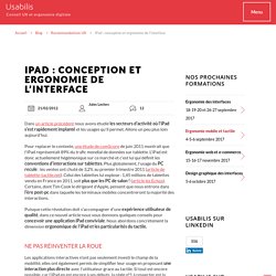 iPad : conception et ergonomie de l’interface