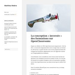 La conception « inversée » des formations sur OpenClassrooms – Mathieu Nebra