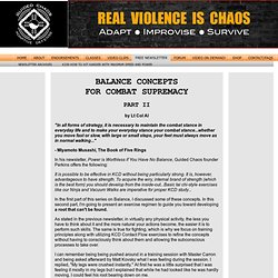 #55 Balance Concepts for Combat Supremacy - Survival Self-defense: Close Combat, ground, gun and free fighting