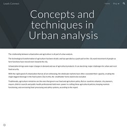 Leads Connect - Concepts and techniques in Urban analysis