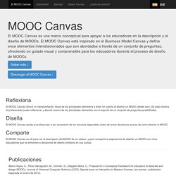 El MOOC Canvas: Un marco conceptual para que los educadores describan y diseñen MOOCs