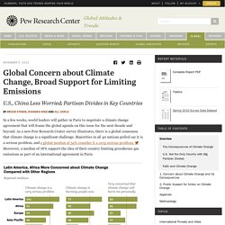 Global Concern about Climate Change, Broad Support for Limiting Emissions