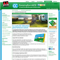 Concernant CampingCard ACSI - CampingCard ACSI
