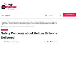 Safety Concerns about Helium Balloons Delivered