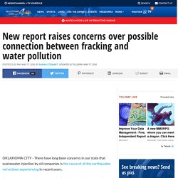 New report raises concerns over possible connection between fracking and water pollution