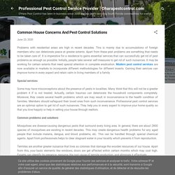 Common House Concerns And Pest Control Solutions