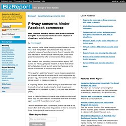 Privacy concerns hinder Facebook commerce