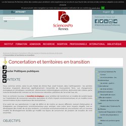 Parcours ScPo Rennes - Concertation et territoires en transition