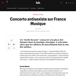 Concerto antisexiste sur France Musique - Radio