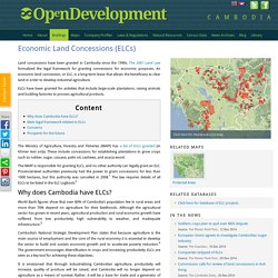 Economic Land Concessions (ELCs)