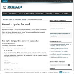 Concevoir la signature d'un e-mail