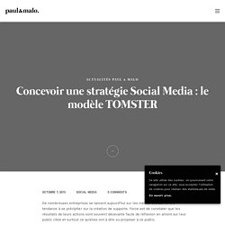 Concevoir une stratégie Social Media : le modèle TOMSTER
