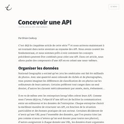 Concevoir une API
