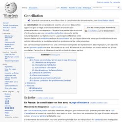 Article Wikipedia sur la Conciliation
